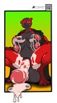 balls big_penis bodily_fluids breasts cum genital_fluids genitals herm intersex intersex/intersex nipples penis solo xdiegosilvax capcom monster_hunter molten_tigrex reptile scalie 9:16 absurd_res hi_res