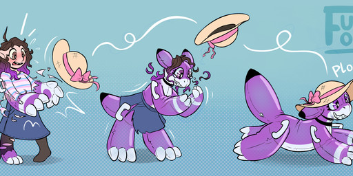 female feral handle handle_bar handles_on_hips human_to_feral human_to_inanimate inanimate_transformation inflatable inflatable_transformation loss_of_dexterity permanent_smile pool_toy pool_toy_handle pooltoy_transformation simple_background solo species_transformation tail transformation transformation_sequence furufoo animate_inanimate human living_inflatable mammal absurd_res digital_media_(artwork) hi_res sequence