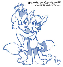 anthro anthro_on_anthro closed_smile crown duo featureless_crotch front_view glistening glistening_eyes glistening_nose gloves_(marking) hair happy headgear hug hugging_another hugging_from_behind leg_markings logo male male/male markings mouth_closed nude open_mouth open_smile short_hair simple_background smile socks_(marking) standing young young_anthro young_male pandapaco canid canine fox mammal 2017 artist_logo monochrome signature sketch