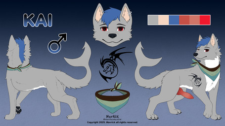 animal_genitalia bestiality erection feral fur genitals hair kerchief looking_at_viewer male penis simple_background solo tail text tuft white_body zoophile_iconography mavrickzoo kaisharkwolf sharkwolf aquatic canid canine canis fish hybrid mammal shark wolf absurd_res english_text hi_res model_sheet