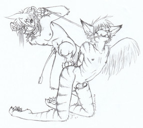 animal_genitalia anthro anthro_on_anthro ball_gag bdsm bodily_fluids bondage bound choker dominant dominant_male duo ear_piercing erection gag gagged genital_fluids genitals holding_leash holding_object humanoid_genitalia humanoid_penis jewelry leash leash_pull male male/male necklace nude penis piercing precum riding_crop sheath submissive submissive_male whip taliawyvern canid canine canis felid feline hybrid lynx mammal pantherine wolf black_and_white monochrome