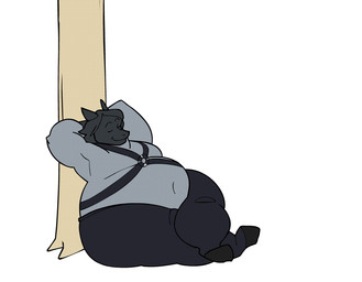 anthro apple apple_in_mouth belly belly_expansion big_belly bloated bottomwear chubby_cheeks clothing eating expansion food fruit fupa fur grey_body grey_fur harness hooves huge_belly hyper hyper_belly lying male moobs navel on_back pants plant simple_background sitting solo thick_thighs weight_gain white_background roundwombo knox_(hdalby33) equid equine horse mammal 2020 2d_animation animated