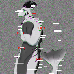 error fin fish_like glitch horn male solo split_form static doggo:3 mythology aquatic bovid caprine goat mammal merfolk mythological_creature mythological_marine sea_goat 1:1 digital_media_(artwork) hi_res