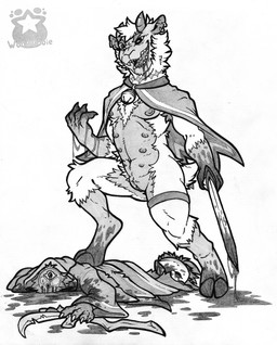 andromorph anthro bell belly_nipples blood blood_in_mouth blood_on_face blood_on_hand blood_on_object blood_on_weapon blood_puddle blood_splatter bodily_fluids clothed clothing corpse decapitation ear_piercing ear_ring gore gore_focus intersex melee_weapon multi_nipple nipples partially_clothed piercing ring_piercing solo standing_on_another sword weapon woogigooie cult_of_the_lamb massive_monster_(studio) lamb_(cult_of_the_lamb) bovid caprine mammal sheep 2025 hi_res traditional_media_(artwork)