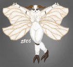 5_fingers antennae_(anatomy) anthro biped black_eyes black_sclera breasts brown_body brown_skin featureless_breasts featureless_crotch feet female fingers fluffy fur insect_wings non-mammal_breasts open_mouth simple_background smile solo standing thick_thighs tongue white_body white_fur wide_hips wings jose-497 selene_(jose-497) animal_humanoid arthropod arthropod_humanoid humanoid insect insect_humanoid lepidopteran moth venezuelan_poodle_moth 2021 absurd_res digital_drawing_(artwork) digital_media_(artwork) hi_res signature