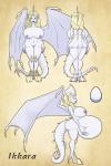 anthro areola belly big_belly big_breasts blonde_hair blue_eyes breasts egg female genitals hair nipples non-mammal_breasts pregnant pussy simple_background solo tail wide_hips wings riddleaugust mythology dragon mythological_creature mythological_scalie scalie 2:3 absurd_res hi_res