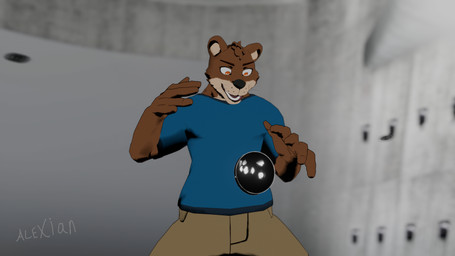 anthro blue_clothing blue_shirt blue_topwear bottomwear brown_body brown_bottomwear brown_clothing brown_fur brown_shorts clothing fur kronos_unveiled latex liquid_latex male multicolored_body multicolored_fur shirt shorts solo standing surprised topwear trap_(contrivance) turrets two_tone_body two_tone_fur alexian_(artist) duustedchesto_(modeler) disney echo_(game) echo_(series) echo_project pixar the_incredibles chase_hunter mammal mustelid otter 16:9 3d_(artwork) 4k absurd_res digital_media_(artwork) hi_res widescreen