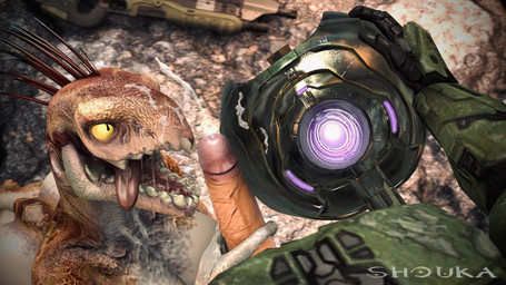 armor bodily_fluids cum cum_on_face ejaculation female first_person_view genital_fluids genitals group group_sex gun hand_on_head handjob human_pov humanoid_genitalia humanoid_penis machine male male/female male_pov metallic_body penile penis quills_(anatomy) ranged_weapon rock sex tan_body threesome tongue tongue_out trio weapon xenophilia yellow_eyes shoukaart pickle_juice_(modeler) halo_(series) microsoft xbox_game_studios 031_exuberant_witness master_chief alien human humanoid ibie'shan kig-yar mammal robot scalie spartan_(halo) 3d_(artwork) absurd_res digital_media_(artwork) hi_res source_filmmaker_(artwork) watermark
