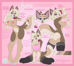 anthro character_bio female heterochromia nude solo text ei-ka reina_(ei-ka) canid canine canis domestic_dog fox german_shepherd herding_dog hybrid mammal pastoral_dog 2024 english_text model_sheet