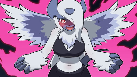 4_fingers anthro anthrofied big_breasts black_body black_bottomwear black_clothing black_fur black_hat black_headwear black_inner_ear black_pants black_shirt black_tank_top black_topwear blue_body blue_fur blush bodily_fluids bottomwear bow_tie bra bracelet breasts chest_spike claws cleavage clothed clothing cute_fangs exclamation_point fangs feathers featureless_breasts female finger_claws fingers frown fur green_bow_tie green_clothing green_jacket green_topwear grey_body grey_claws grey_feathers grey_horn grin group hair hair_over_eye hand_spike hat headgear headwear horn human_on_anthro imminent_sex interspecies jacket jewelry male male/female male_human midriff music obscured_eyes open_mouth orange_eyes pants pupils red_body red_clothing red_eyes red_fur red_topwear red_vest shirt skirt smile sound_effects sparkles speech_bubble spikes spikes_(anatomy) spiral spiral_eyes sports_bra spread_wings sweat tan_body tan_skin tank_top teeth topwear underwear vest white_body white_bottomwear white_clothing white_feathers white_fur white_skirt wings yellow_body yellow_fur hakkim nintendo pokemon az_(pokemon) paxton_(pokemon) floette generation_4_pokemon generation_6_pokemon human lucario mammal mega_absol mega_evolution mega_lucario pokemon_(species) 16:9 2025 2d_animation animated hi_res long_playtime sound webm widescreen