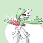 4_fingers ambiguous_gender anthro fingers free_hugs red_eyes simple_background solo spread_arms limebreaker nintendo pokemon impish_gardevoir_(limebreaker) gardevoir generation_3_pokemon pokemon_(species) 1:1 2018 hi_res meme female_(lore)