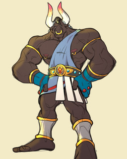 2_horns anthro chiton clothing facial_piercing fingerless_gloves flexing gloves hands_on_hips handwear horn looking_at_viewer male muscular muscular_anthro muscular_male nose_piercing nose_ring piercing ring_piercing septum_piercing simple_background white_background rickleone european_mythology greek_mythology hades_(game) mythology asterius asterius_(hades) bovid bovine mammal minotaur 4:5 hi_res