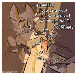 anthro balls bdsm bed big_penis biped blue_eyes bodily_fluids bondage bound cock_and_ball_torture crying_laughing disembodied_hand erection fur furniture genital_fluids genital_torture genitals glans glans_blame glans_play glans_torture group humanoid_genitalia humanoid_penis laugh male male/male nude_anthro nude_male on_bed overstimulation penile penis penis_torture polishing precum precum_on_penis restraints rope rope_bondage shaking slim_anthro slim_male solo_focus stripes tears text tickle_torture tickling tickling_balls tickling_genitalia tickling_penis trio white_body white_fur yellow_stripes zoul_illustration tangotango lagomorph leporid mammal rabbit english_text hi_res
