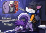 anal anal_penetration anthro claws clothed clothed_male clothing duo female fluffy fluffy_hair hair jacket kerchief male male/female markings neckerchief neckwear nude nude_female painal penetration purple_body purple_hair scale_markings scales scutes short_stack toony topwear uncomfortable wrong_hole zandermanith aiden_(zandermanith) zullie_(graedius) border_collie canid canine canis collie domestic_dog herding_dog lizard mammal pastoral_dog reptile scalie sheepdog hi_res