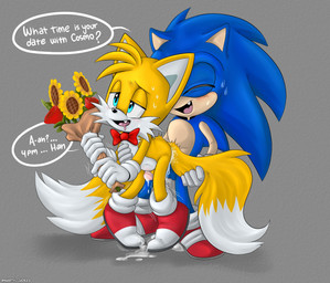 2_tails age_difference anal anal_orgasm anal_penetration answer anthro anthro_on_anthro anthro_penetrated anthro_penetrating anthro_penetrating_anthro asking asking_another asking_what blue_body blue_eyes blue_fur bodily_fluids clothing cum cum_in_ass cum_inside cum_on_clothing cum_on_footwear cum_on_ground cum_on_shoes cum_while_penetrated dialogue duo ejaculation eye_roll eyes_closed fangs flower fluffy fluffy_tail footwear fucked_silly fur genital_fluids genitals half-closed_eyes hands-free handwear infidelity interspecies larger_anthro larger_male looking_pleasured male male/male male_penetrated male_penetrating male_penetrating_male multi_tail name_drop name_in_dialogue narrowed_eyes number open_mouth open_smile orgasm orgasm_face penetration penile penile_penetration penis_in_ass plant question sex shoes shota simultaneous_orgasms size_difference smaller_anthro smaller_male smaller_penetrated smile speech_bubble tail tail_grab tail_pull talking_to_another talking_to_partner teeth text thin_calves thin_legs thin_thighs time torogao white_body white_fur yellow_body yellow_fur young young_anthro young_male martyjade23 sega sonic_the_hedgehog_(series) sonic_x miles_prower sonic_the_hedgehog canid canine eulipotyphlan fox hedgehog mammal english_text hi_res
