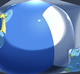 ambiguous_gender anthro belly belly_expansion belly_squish belly_to_belly big_belly black_eyes blue_body blue_cheeks blue_tail body_inflation duo expansion green_eyelids huge_belly hyper hyper_belly hyper_inflation immobile inflation inside liquid_inflation multicolored_body room_filling round_body spherical_inflation squish sunken_limbs tail two_tone_body water_inflation white_body yellow_eyelids yellow_eyes hgh-pine nintendo pokemon drizzile generation_8_pokemon inteleon lizard pokemon_(species) reptile scalie 2026 colored digital_media_(artwork) hi_res japanese_description shaded