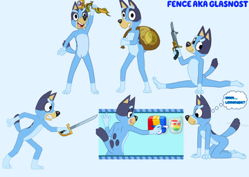 absurd aged_down angry anthro anthrofied bag bayonet caduceus caduceus_staff dialogue female flexible group gun handgun kneeling kneeling_on_ground knife melee_weapon meta money_bag ranged_weapon res revolver simple_background splits spread_legs spreading sword text thinking tongue tongue_out weapon writing_text young fenceakaglasnost bluey_(series) bluey_heeler australian_cattle_dog canid canine canis cattledog domestic_dog herding_dog mammal pastoral_dog 2026 absurd_res hi_res model_sheet signature widescreen daughter_(lore)