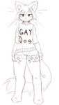 accessory anthro biped bottomless butt butt_from_the_front clothed clothing digitigrade featureless_crotch femboy fluffy fluffy_tail hair hair_accessory kemono legwear looking_at_viewer male male_anthro short_hair simple_background solo sweater tail text text_on_clothing text_on_sweater text_on_topwear thigh_gap thigh_highs topwear tuft white_background teppuko domestic_cat felid feline felis mammal 2021 black_and_white digital_media_(artwork) english_text full-length_portrait hi_res monochrome portrait sketch