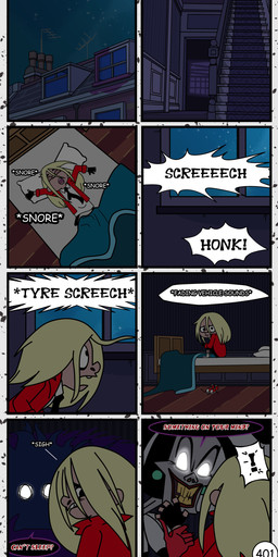 dream duo female male nightmare sleeping speech_bubble white_eyes redundantmodule 101_dalmatian_street 101_dalmatians disney cruella_de_vil hunter_de_vil human mammal absurd_res comic hi_res