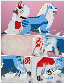 anal anal_knotting anal_penetration animal_genitalia animal_penis anthro anthro_on_feral anthro_penetrating anthro_penetrating_feral bestiality big_penis blue_body blue_fur bodily_fluids canine_genitalia canine_penis cum cum_explosion cum_in_ass cum_inflation cum_inside cum_on_camera cum_on_leg cum_on_self cum_pool duo excessive_cum excessive_genital_fluids feral feral_penetrated from_behind_position fur fusion genital_fluids genitals grey_body grey_fur inflation knot knotting larger_penetrated leaking_cum male male/male male_penetrated male_penetrating male_penetrating_male out_of_frame pawpads paws penetration penis pokemon_fusion red_body red_eyes red_fur sex size_difference tongue tongue_out x-ray_view yellow_eyes jm-luxro nintendo pokemon fan_character justin_the_lycanrio kody_the_arcantales arcanine generation_1_pokemon generation_4_pokemon generation_7_pokemon lucario lycanroc ninetales pokemon_(species) absurd_res hi_res