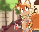 ambiguous_gender anthro bangs beverage_can bikini bikini_bottom bikini_top black_eyes bra breast_tuft cheek_tuft chest_tuft clothing dipstick_tail eyelashes facial_tuft fluffy fluffy_chest fluffy_tail fur gloves handwear head_tuft lgbt_pride light looking_offscreen markings orange_body orange_fur out_of_focus palm_tree plant pride_colors shadow solo swimwear tail tail_markings tan_body tan_fur thong transgender_pride_colors tree tuft two-piece_swimsuit underwear white_body white_clothing white_fur white_gloves white_handwear yellow_body yellow_fur jojo_hernandez sega sonic_the_hedgehog_(series) miles_prower canid canine fox mammal digital_media_(artwork) hi_res lighting signature trans_(lore) trans_woman_(lore)