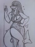 anthro breasts clothing dress female hair happy_smile long_hair non-mammal_breasts shark_tail shark_teeth solo frost_(artist) daniela_sanchez fish marine shark 3:4 absurd_res hi_res traditional_media_(artwork) trans_(lore) trans_woman_(lore)