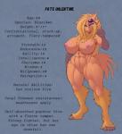 2017 abs anthro areola avian big_breasts blaziken blonde_hair blue_eyes breasts conditional_dnp curvy_figure english_text exposure_variation eyewear fate_valentine feet female generation_3_pokemon genitals goggles hair hi_res huge_breasts muscular muscular_anthro muscular_female nintendo nipples non-mammal_breasts nude pokemon pokemon_(species) pussy solo standing text thick_thighs voluptuous wide_hips wyntersun