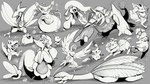 16:9 2021 ambiguous_gender anthro archeops avian beak bird black_and_white bovid braixen bubble canid canine digital_media_(artwork) electricity elemental_creature eyelashes fangs feathered_wings feathers feral flaaffy flora_fauna food fossil_pokemon fruit fur generation_2_pokemon generation_3_pokemon generation_4_pokemon generation_5_pokemon generation_6_pokemon generation_7_pokemon grey_background group grrnele hair_mouth heart_symbol hi_res holding_object horn humanoid inner_ear_fluff long_neck mammal mawile mimikyu monochrome nintendo nude open_beak open_mouth plant pokemon pokemon_(species) primarina purugly reptile rhyperior scalie signature simple_background sketch sketch_page skiddo smile spheal star stick teeth torchic totodile tropius tuft watermark whiskers widescreen wings