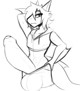 anthro arm_fin balls balls_outline big_balls big_penis bodily_fluids bottomwear bulge clothed clothed_anthro clothed_male clothing cropped_hoodie detailed_bulge fin foreskin genital_outline genitals hair hand_behind_head hand_on_hip huge_penis humanoid_genitalia humanoid_penis hyper hyper_genitalia hyper_penis looking_at_viewer male male_anthro medium_hair midriff penis penis_poking_out pointy_ears shark_tail shorts simple_background solo sweat tail tail_fin white_background rifykoh len_(rifykoh) aquatic fish mammal shark digital_drawing_(artwork) digital_media_(artwork) monochrome sketch