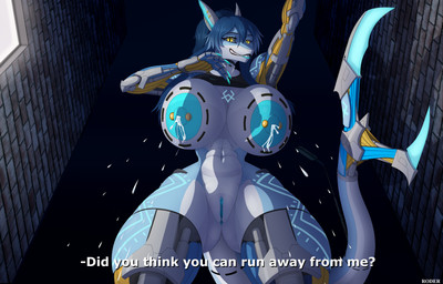 abs anthro areola barbell_piercing big_breasts bodily_fluids breasts cybernetics eyelashes female genitals lactating long_eyelashes machine milk nipple_dip nipple_piercing nipples piercing solo vulva roder aquatic cyborg fish shark absurd_res hi_res