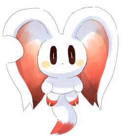 ambiguous_gender biped bipedal_feral black_sclera blush blush_stickers creepy dipstick_tail feral fluffy fluffy_tail front_view fur leg_markings looking_at_viewer markings mouthless multicolored_body multicolored_fur notched_ear red_body red_fur semi-anthro simple_background socks_(marking) solo tail tail_markings two_tone_body two_tone_fur white_background white_body white_fur yellow_eyes amateru_kai kirby_(series) nintendo chaos_elfilis elfilin alien chinchilla chinchillid mammal rodent starling_(kirby) 2022 digital_drawing_(artwork) digital_media_(artwork) full-length_portrait hi_res portrait male_(lore)