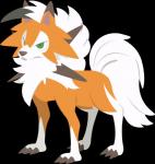 ambiguous_gender feral fur green_eyes orange_body orange_fur simple_background solo transparent_background white_body white_fur alexalan nintendo pokemon dusk_lycanroc generation_7_pokemon lycanroc pokemon_(species) alpha_channel