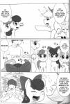 apple_bloom_(mlp) applejack_(mlp) blackmail blush bodily_fluids comic cutie_mark_crusaders_(mlp) dialogue earth_pony english_text equid equine eyes_closed female feral freckles friendship_is_magic fur gotobeido green_eyes greyscale group hair hasbro horn horse human japanese_text mammal monochrome my_little_pony mythological_creature mythological_equine mythology pegasus pony question_mark scootaloo_(mlp) sweat sweetie_belle_(mlp) text translated unicorn wings
