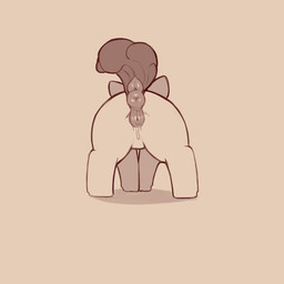 accessory animal_genitalia animal_vulva anus bodily_fluids bow_ribbon equine_genitalia equine_vulva female feral genital_fluids genitals hair_accessory hair_bow hair_ribbon puffy_anus quadruped rear_view ribbons solo tail vaginal_fluids vulva young cold-blooded-twilight friendship_is_magic hasbro my_little_pony apple_bloom_(mlp) earth_pony equid equine horse mammal pony 1:1 2022 hi_res monochrome