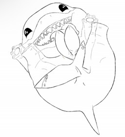 2_penises feral genitals lying male multi_genitalia multi_penis on_back penis smile smiling_at_viewer solo juno_main marvel marvel_rivals jeff_the_land_shark hi_res