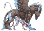 all_fours animal_genitalia animal_penis anthro anthro_on_feral anthro_penetrated beak bestiality big_dom_small_sub blue_penis bodily_fluids breasts canine_genitalia canine_penis copyright_symbol cum cum_inside digitigrade dominant duo erection eyes_closed facial_markings feathered_wings feathers female female_on_feral female_penetrated feral feral_penetrating feral_penetrating_anthro fur genital_fluids genitals grey_body grey_fur hair head_markings interspecies knot larger_male long_hair male male/female male_on_anthro male_penetrating male_penetrating_female markings muscular muscular_feral nipples nude open_mouth penetration penis red_hair sex side_view size_difference smaller_female smaller_penetrated symbol tail technicolor_genitals wings shinigamigirl mythology itsumi lysander avian canid canine gryphon mammal mythological_avian mythological_creature 2008