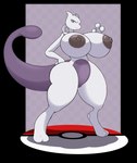 anthro areola big_breasts breasts featureless_crotch female grey_areola grey_nipples huge_breasts looking_at_viewer multicolored_body nipples nude purple_eyes solo thick_thighs two_tone_body wide_hips angelthecatgirl nintendo pokemon psy_(angelthecatgirl) generation_1_pokemon legendary_pokemon mewtwo pokemon_(species) alpha_channel hi_res