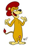 anthro erection fur genitals male mane penis smug smug_grin solo squirrelfromthesouth hanna-barbera heyyy_it's_the_king! the_king_(hitk!) felid lion mammal pantherine hi_res