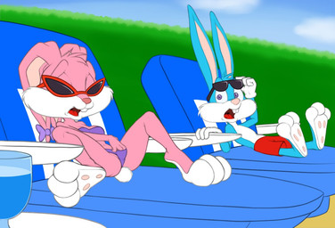anthro being_watched bikini blue_body blue_fur bottomwear bow_(feature) buckteeth chair clothing cloud duo eyes_closed eyewear female fingering fingering_self fur furniture hedge looking_at_another lounge_chair male masturbation open_mouth outside pawpads pink_body pink_fur plant poolside public_masturbation shorts shrub sitting sky sunglasses surprised swimwear teeth two-piece_swimsuit vaginal vaginal_fingering vaginal_masturbation young young_anthro billboi tiny_toon_adventures warner_brothers babs_bunny buster_bunny lagomorph leporid mammal rabbit 2020