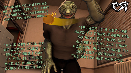 anthro bedroom_eyes black_sclera bottomwear brown_clothing brown_shirt brown_topwear clock clothed clothed_anthro clothed_male clothing dialogue green_body green_scales hypnosis hypnotizing_viewer looking_at_viewer male mind_control narrowed_eyes pants pocketwatch scales seductive shirt solo t-shirt talking_to_viewer text topwear watch yellow_eyes psikokinetic petruz_(modeler) isamu_(psikokinetic) reptile scalie snake 2024 3d_(artwork) digital_media_(artwork) english_text hi_res source_filmmaker_(artwork)