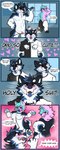 anthro bodily_fluids body_swap breasts clothing costume duo female form_fitting fursuit male male/female stretched_clothing sweat text tudeowo treble_(treblehusky) alaskan_malamute canid canine canis domestic_dog mammal nordic_sled_dog spitz absurd_res english_text hi_res