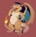 blue_eyes claws fire grin looking_at_viewer male orange_body orange_skin simple_background smile solo tail wings alfafilly mythology nintendo pokemon azzilan charizard dragon generation_1_pokemon lizard mythological_creature mythological_scalie pokemon_(species) reptile scalie 2018 hi_res