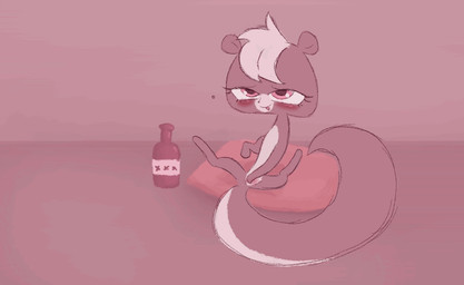 blush drunk female female_feral feral fluffy fluffy_tail fur genitals grey_body grey_fur hair masturbation pink_eyes solo substance_intoxication tail vaginal vaginal_masturbation vulva white_hair clockstops3am conditional_dnp hasbro littlest_pet_shop littlest_pet_shop_(2012) pepper_clark mammal mephitid skunk striped_skunk 2022 animated frame_by_frame