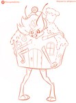 anthro clothing costume female food food_costume gingerbread gingerbread_costume gingerbread_house gingerbread_house_costume solo psicoyote helluva_boss queen_bee-lzebub_(helluva_boss) canid canine fox mammal absurd_res hi_res tagme