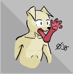 anthro blue_eyes body_horror constricted_pupils feet floppy_ears folded_ears foot_focus foot_transformation fur grey_background implied_transformation male nude open_mouth outline pawpads paws pupils simple_background small_pupils solo spread_toes surprised toes tongue tongue_out transformation yellow_body yellow_fur daleport996 canid canine canis domestic_dog mammal 2023 aliasing binary_drawing cel_shading digital_drawing_(artwork) digital_media_(artwork) half-length_portrait portrait shaded signature