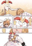 absurd_res adopted_(lore) adopted_son_(lore) adoptive_mother_(lore) age_regression bed biped blonde_hair bodily_fluids bottomwear braixen breasts clothing comic crying duo embrace faceless_character faceless_human faceless_male female fur furniture generation_6_pokemon hair hand_on_another's_head hi_res hug human interspecies lemonbizate_(artist) looking_pleasured male mammal mother_(lore) mother_and_child_(lore) mother_and_son_(lore) nintendo orange_body orange_fur parent_(lore) parent_and_child_(lore) parent_and_son_(lore) pokemon pokemon_(species) red_body red_fur size_difference son_(lore) tears topwear waking_up young