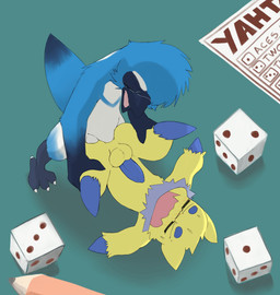 anal anal_penetration anthro anthro_on_anthro anthro_penetrated anthro_penetrating anthro_penetrating_anthro balls blue_body blue_feathers blue_penis claws countershading dice duo erection eyes_closed feathers genitals lying male male/male male_penetrated male_penetrating male_penetrating_male on_back open_mouth penetration penile penile_penetration penis penis_in_ass sex toe_claws white_body white_countershading white_penis yahtzee yellow_balls yellow_body miau nintendo pokemon gorda_punta jax_vix avian bird generation_5_pokemon joltik pokemon_(species) animated hi_res