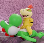 adult_on_young age_difference anal anal_penetration bodily_fluids duo erection genital_fluids genitals green_body humanoid_genitalia leaking_precum lying male male/male on_back penetration precum sex shell-less young tribaldragon mario_bros nintendo baby_bowser green_yoshi koopa scalie yoshi 2022 3d_(artwork) absurd_res digital_media_(artwork) hi_res