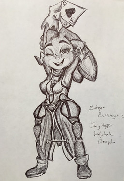 anthro breasts buckteeth card carrot clothed clothing cosplay dress female female_anthro food footwear looking_at_viewer one_eye_closed open_mouth plant solo teeth thick_thighs vegetable wink winking_at_viewer pikapika212 disney final_fantasy_x-2 zootopia judy_hopps european_rabbit lagomorph leporid mammal oryctolagus rabbit 2018 hi_res traditional_media_(artwork)
