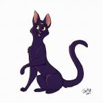 female feral simple_background smile solo betsythebeaver sailor_moon_(series) luna_(sailor_moon) domestic_cat felid feline felis mammal 1:1 hi_res